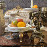 ظرف چوبی پذیرایی (رایزر گرد) چوبی رزینی