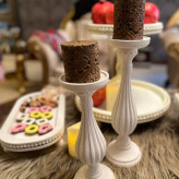 ظرف شیرینی خوری چوبی پتینه شده سایز بزرگ