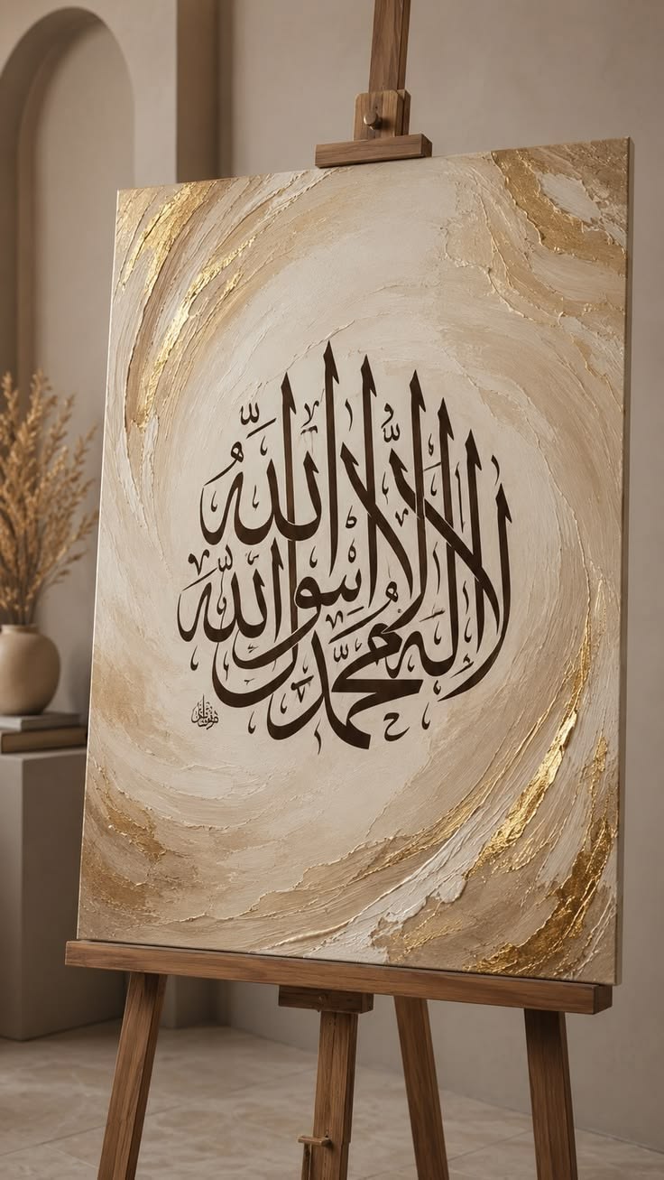 تابلو آیات و احادیث ذکر لا اله الا الله ابعاد ۶۰,۴۰